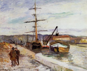 ルーアンの港 1883年 カミーユ・ピサロ Oil Paintings